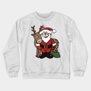 Deer Santa Crewneck Sweatshirt